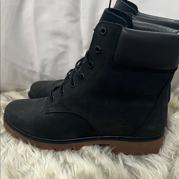 Timberland Women's Black and Brown Combat Boots - Picture 4 of 7